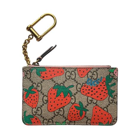 gucci keycaps|Gucci key pouch strawberry.